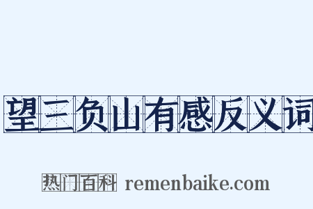 望三负山有感反义词是什么意思的图片